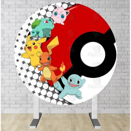 Painel Pokémon 200 cm diametro - Aquarela