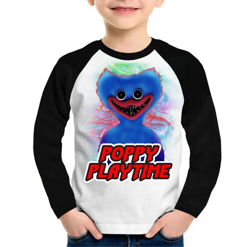Camiseta infantil 3d poppy playtime hagi wagi eu vou pegar você