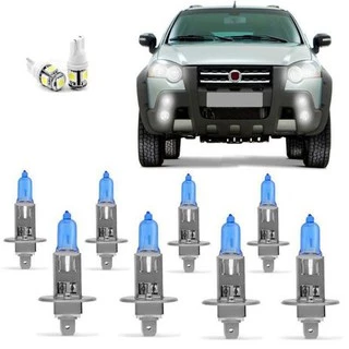 Lampadas Palio Weekend Strada Adventure Super Brancas + Leds