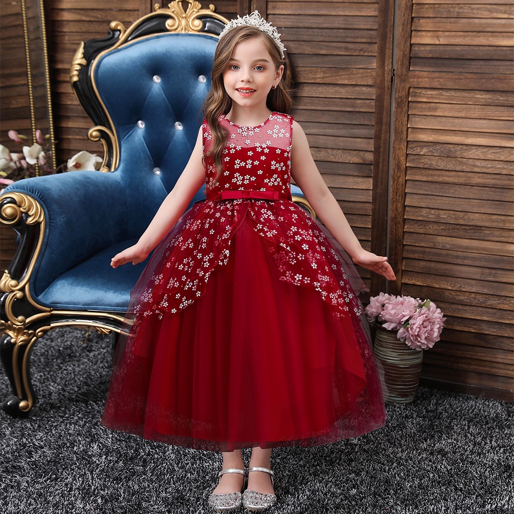 Vestido infantil longo para 2024 festa