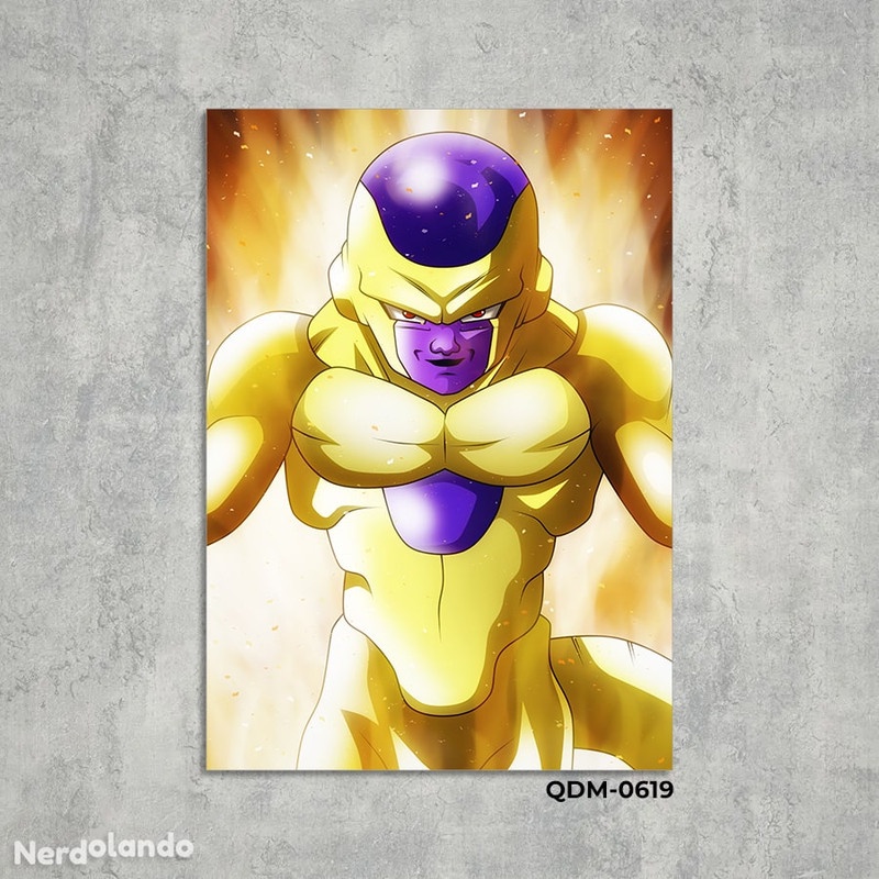 Freeza Dourado - Dragon Ball Super (Modelos 1 ao 16) 619 - Quadro