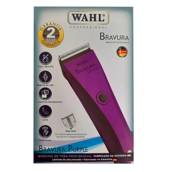 Imagem do produto máquina de tosa wahl  bravura purple - íons de lítio (bivolt)