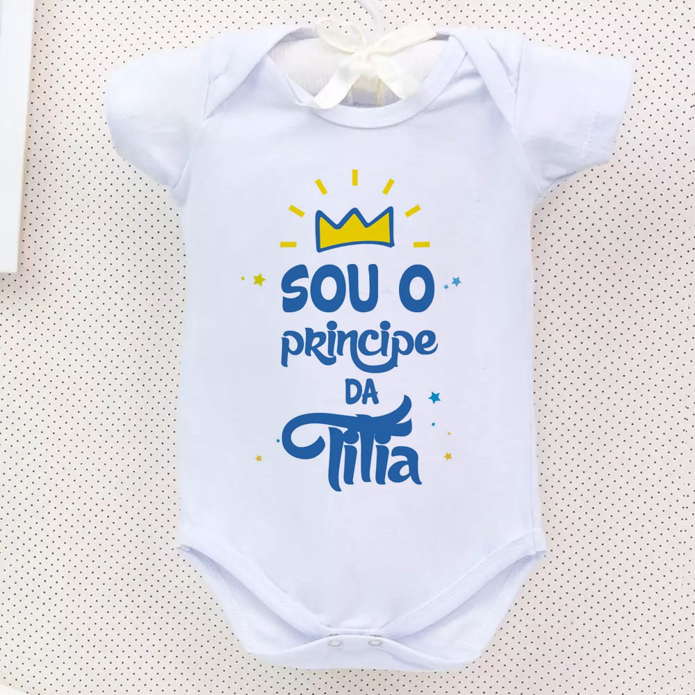 Body Bebe Body Personalizado Principe Da Titia