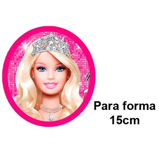 Papel De Arroz Da Barbie Tamanho 25 Ou 30cm De Diâmetro