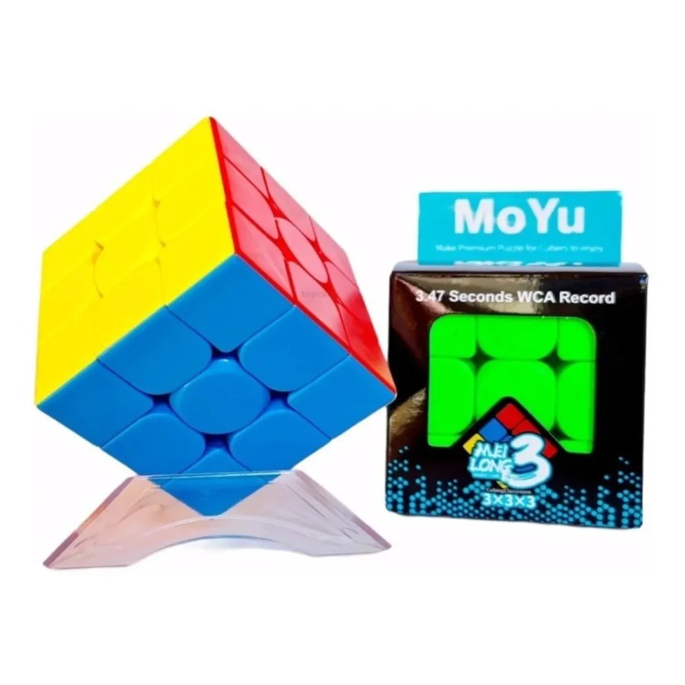 Cubo Mágico Profissional Jogo das Faces Cuber Brasil Azul e Vermelho