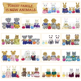 Spot 2023 Venda Quente Elefante Sylvanian Families Casa De Bonecas Reindeer Canguru Família 1/12 Conjunto De Cozinha Animais Modelo De Brinquedos Para Gifl Presente
