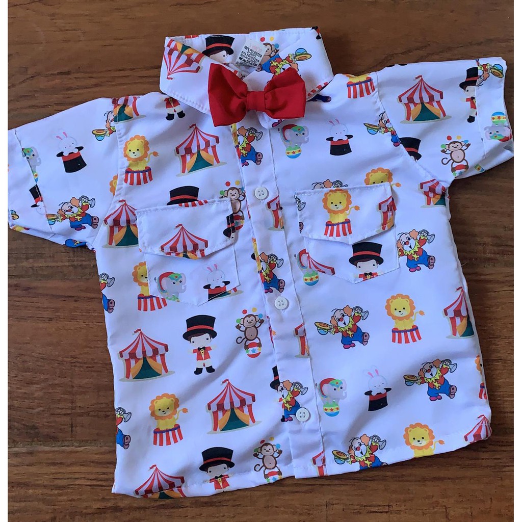 Camisa social para bebe de hot sale 1 ano