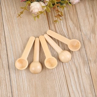 5pcs Pequenas Colheres De Sopa De Madeira Pás De Sal Para Frascos De Especiarias Tempero De Café Com Mel