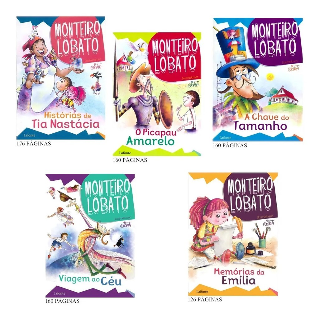Coleção Monteiro Lobato - 5 Livros Inéditos | Shopee Brasil
