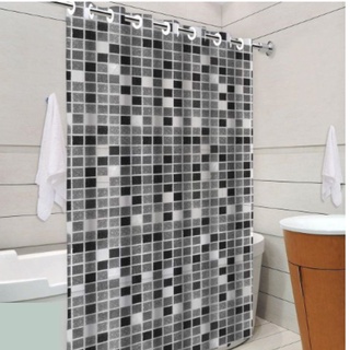 Cortina de Chuveiro Box Banheiro PVC com Ilhos Pastilha Anti Mofo
