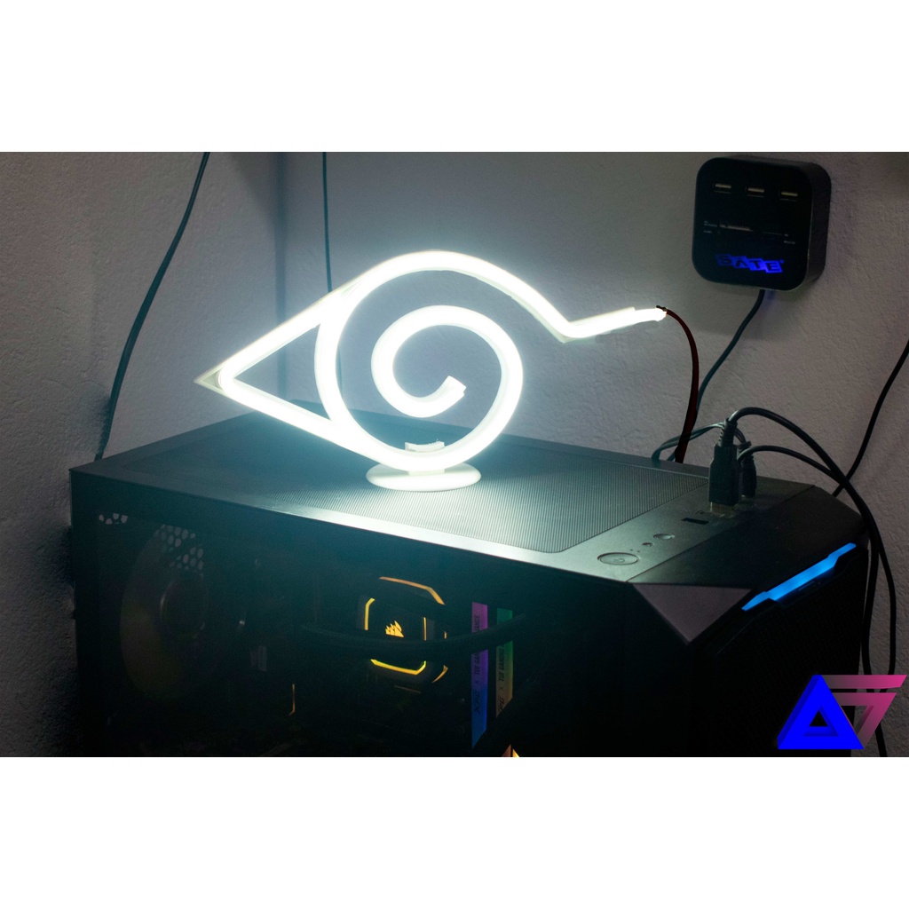 Painel Led Neon - Aldeia da Folha Naruto