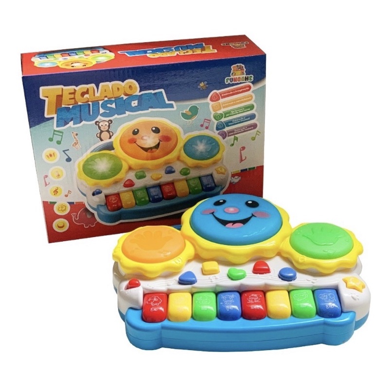 Teclado Infantil Piano Musical De Sol Sons Crianças e Bebê