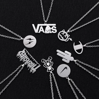 Retro Cool Men and Women Fashion Hip Hop Style Vários Símbolos Colares Pingentes De Aço Titânio