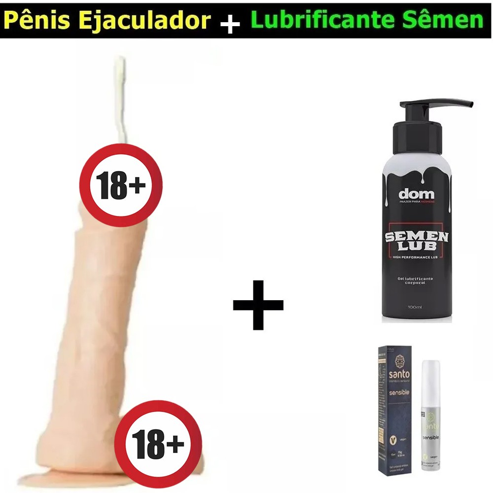 Pênis Ejaculador Com Ventosa E Escroto | Shopee Brasil