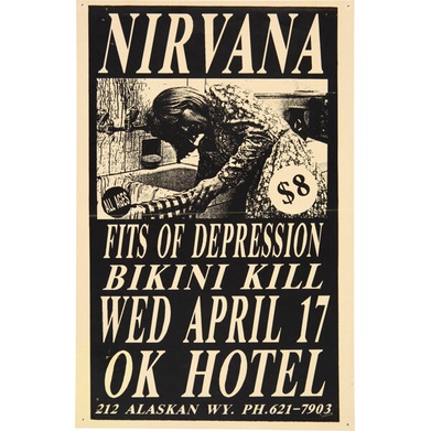 Poster Nirvana Tamanho Grande A3 Cartaz de Cinema - Quadro Nirvana