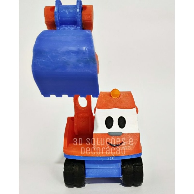 Leo o Caminhão Curioso Boneco Brinquedo Impressao 3d