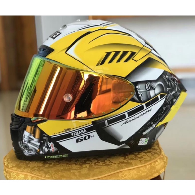 SHOEI X14 Capacete X-Fourteen R1 60o Aniversário Edição Amarelo De Motocicleta De Corrida Facial Completo