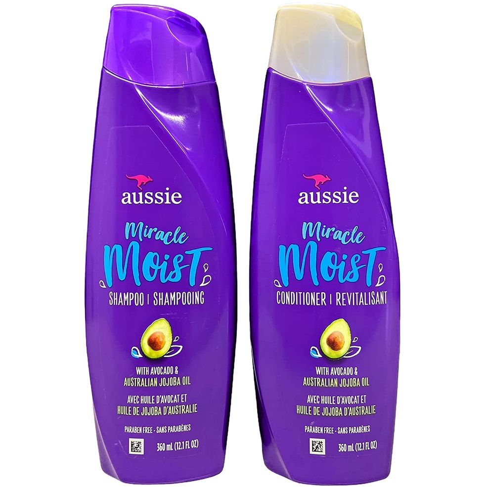 Kit Aussie Miracle Moist Avocado Shampoo 360ml+ Condicionador 360ml Com