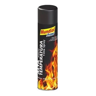 Tinta Spray Alta Temperatura Preto Fosco Escapamento Moto