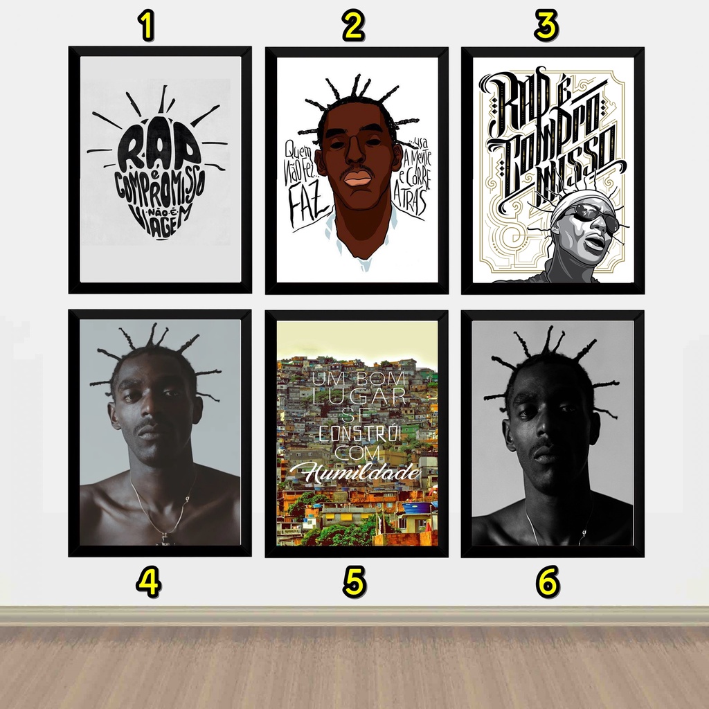 Quadro Decorativo Sabotage Rap Nacional Moldura