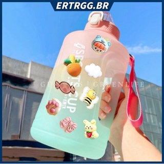 2.2L Garrafa De Água 2,2 litros 75 OZ Garrafas BPA Livre À Prova De Vazamento Tampas Motivational Esportes Aptidão Para Home Office Gym Reutilizável Jug