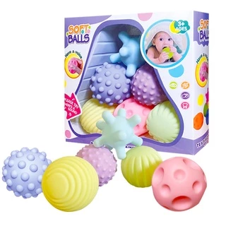 6 Bolas Bola De Toque Baby Touch Ball Massagem Percepção Táctil Grasp Treinamento Soft Brinquedo Educacional