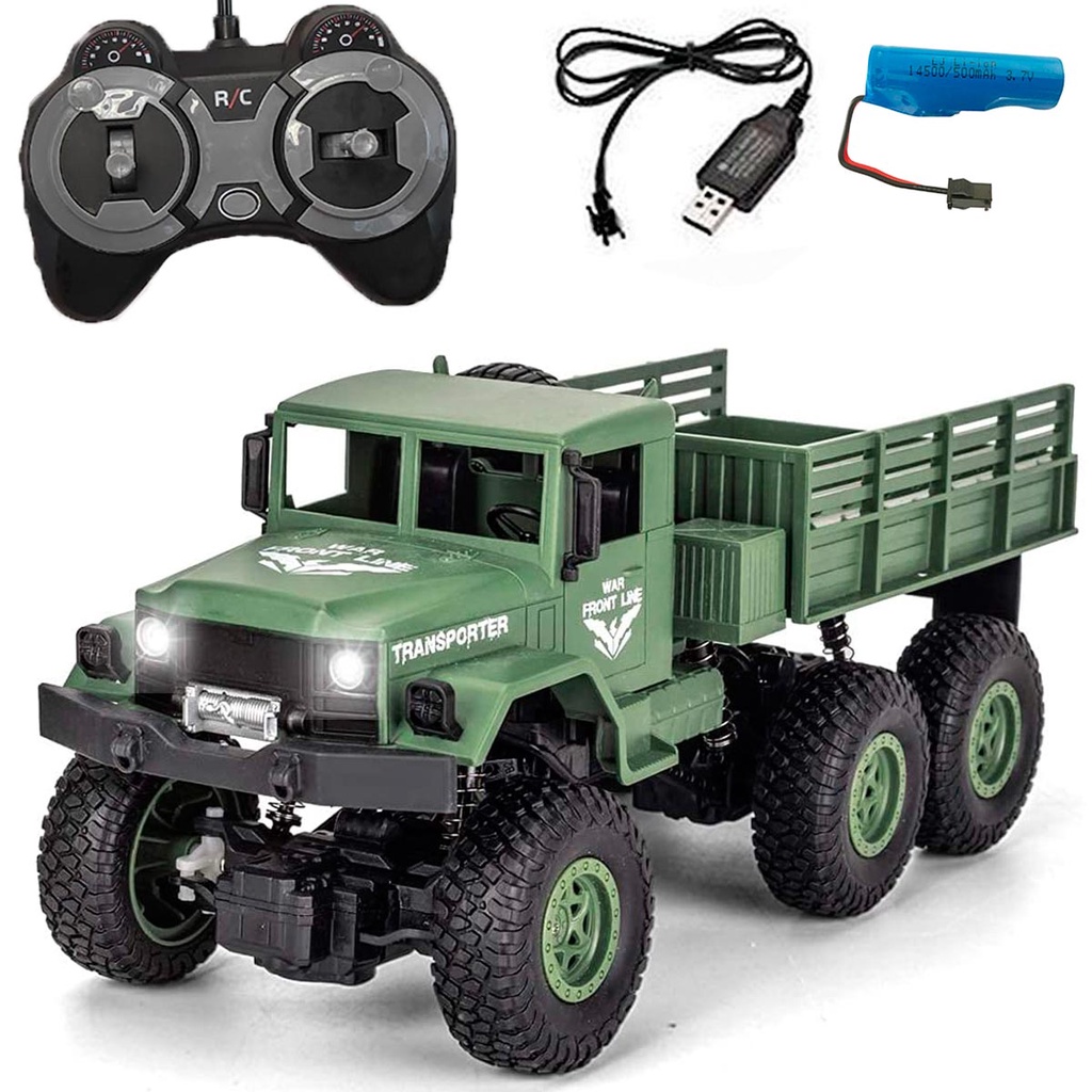 Carrinho RC grande escala 1:10 – 4WD Off Road RC Carros – Carro de controle  remoto 4x4 caminhão elétrico – Caminhões IPX5 à prova d'água para adultos –  RTR com controle remoto