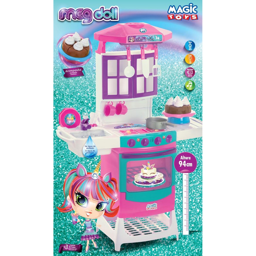 Jogo De Cozinha Menina Tá Na Mesa Toy Nig - Bom Preço Magazine