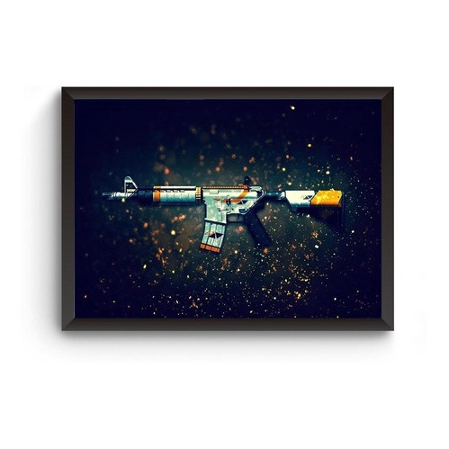 Poster Moldurado Csgo M4a Quadro A4 | Shopee Brasil