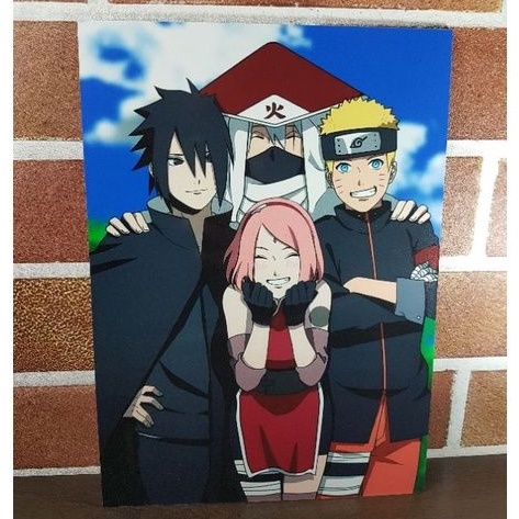 Quadro Decorativo Naruto Boruto Animes c/ Moldura e Vidro