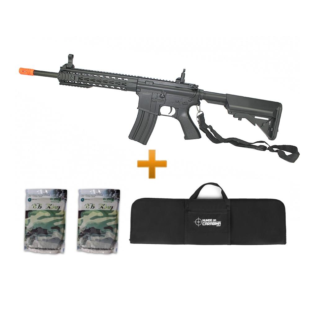 Rifle De Airsoft M4a1 Ris Black Cal 6mm Bivolt Cm515 Shopee Brasil