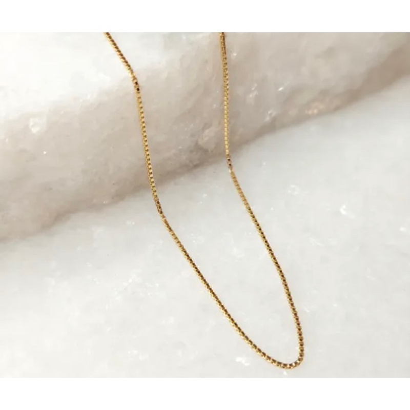 NKlaus Catena Veneziana Taglio Diamante In Argento 925 - Sottile Collana 55 Cm (Spessore 1,1 Mm)