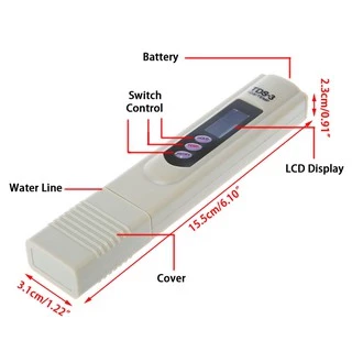 Tds-3 Metro De Testador De Teste De Água Portátil Digital De Medição De 0-9990 ppm