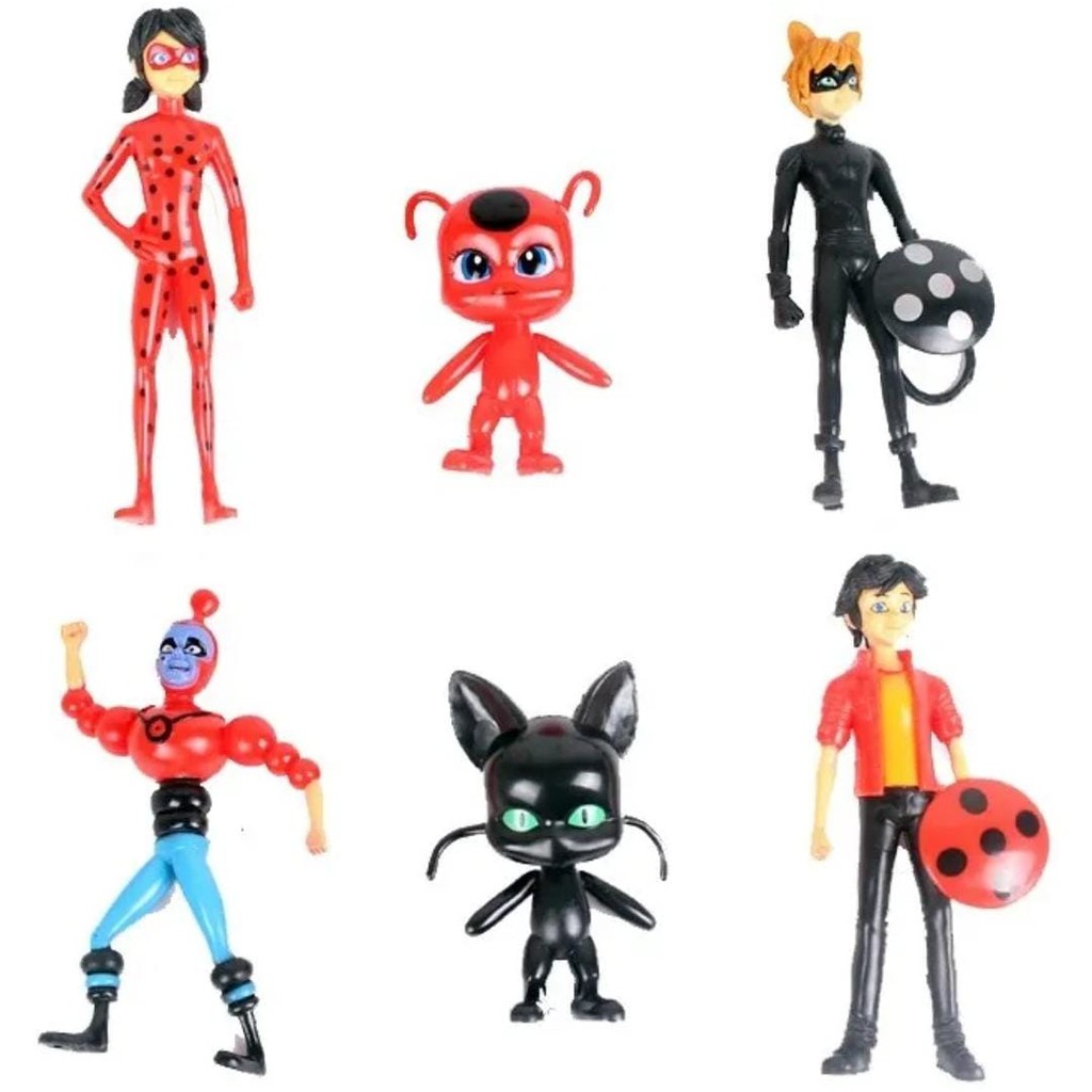 Bonecas Kit Do Miraculous 4 Personagem Ladybug Cat Noir - Dia Das ...