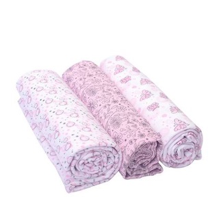 Cueiro para bebê 80 cm x 80 cm Composê Rolinhos ENXOVAL 3 unidades