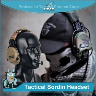 Z-TAC Sordin Fones de ouvido táticos sexta geração Captador de redução de ruído Microfone embutido resistente ao suor Headest Airsoft Z111