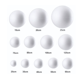 Bola De Isopor Maciça Tamanhos Diversos 5 e 10 Unidades 20mm 25mm 30mm 35mm 40mm 50mm 60mm 70mm 75mm 80mm