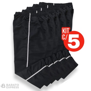 Calça Kit C/5 Pçs Masculina Tactel Esportiva