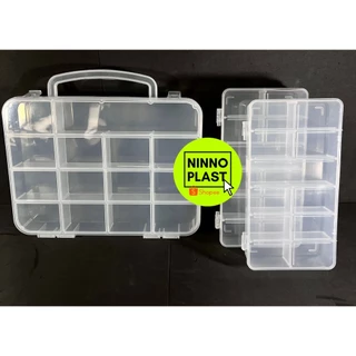 Kit 1 Maleta 14 Divisões + 2 Caixas 11 Divisôes (transparentes)
