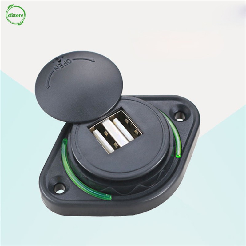 Carregador Duplo Usb Automotivo 3.1A 12-24V Adaptador De Alimentação Para Carro Motocicleta Barco