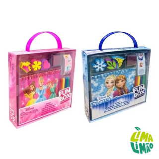 Kit 2 Maletinhas De Atividades Princesas Disney E Frozen