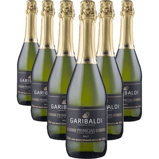 Caixa com 6 Espumantes Garibaldi Primícias Brut 660 ml