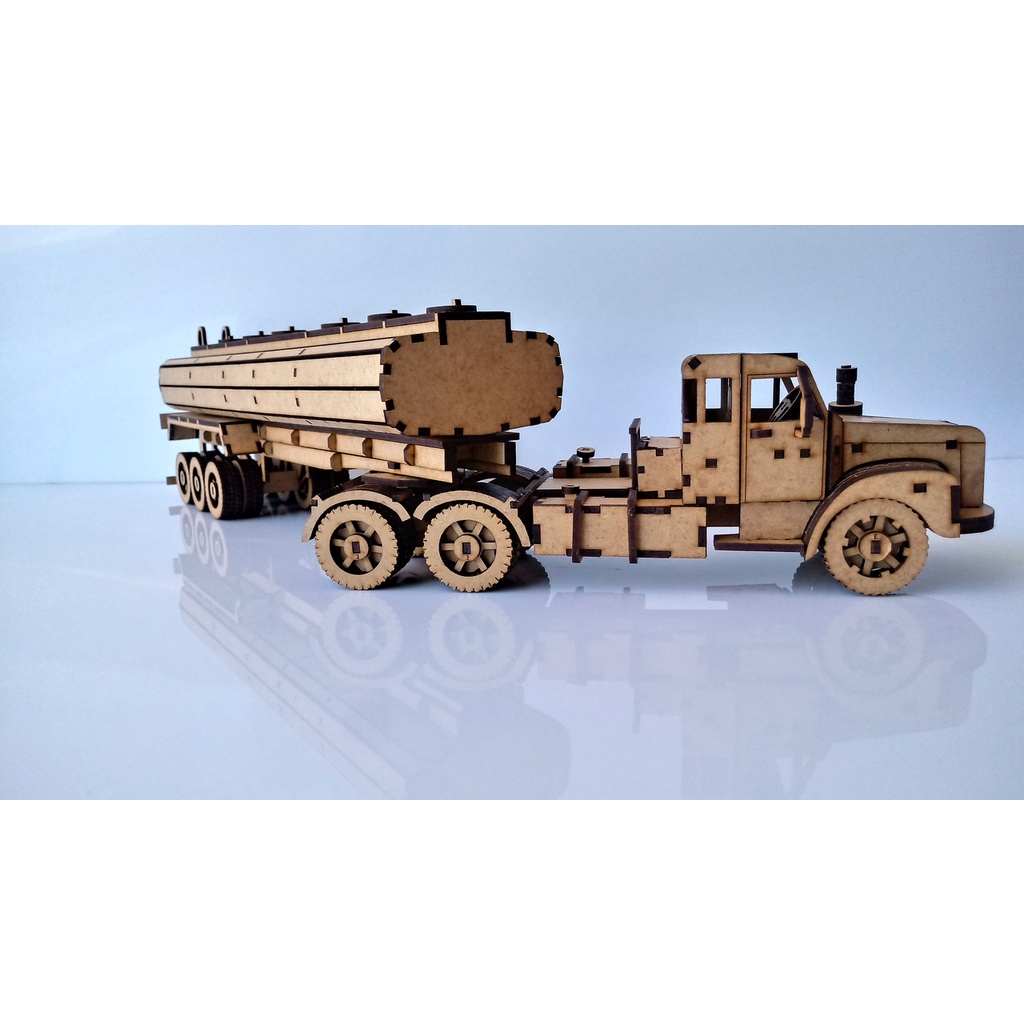 Caminhao scania quebra cuca 3d miniatura em mdf