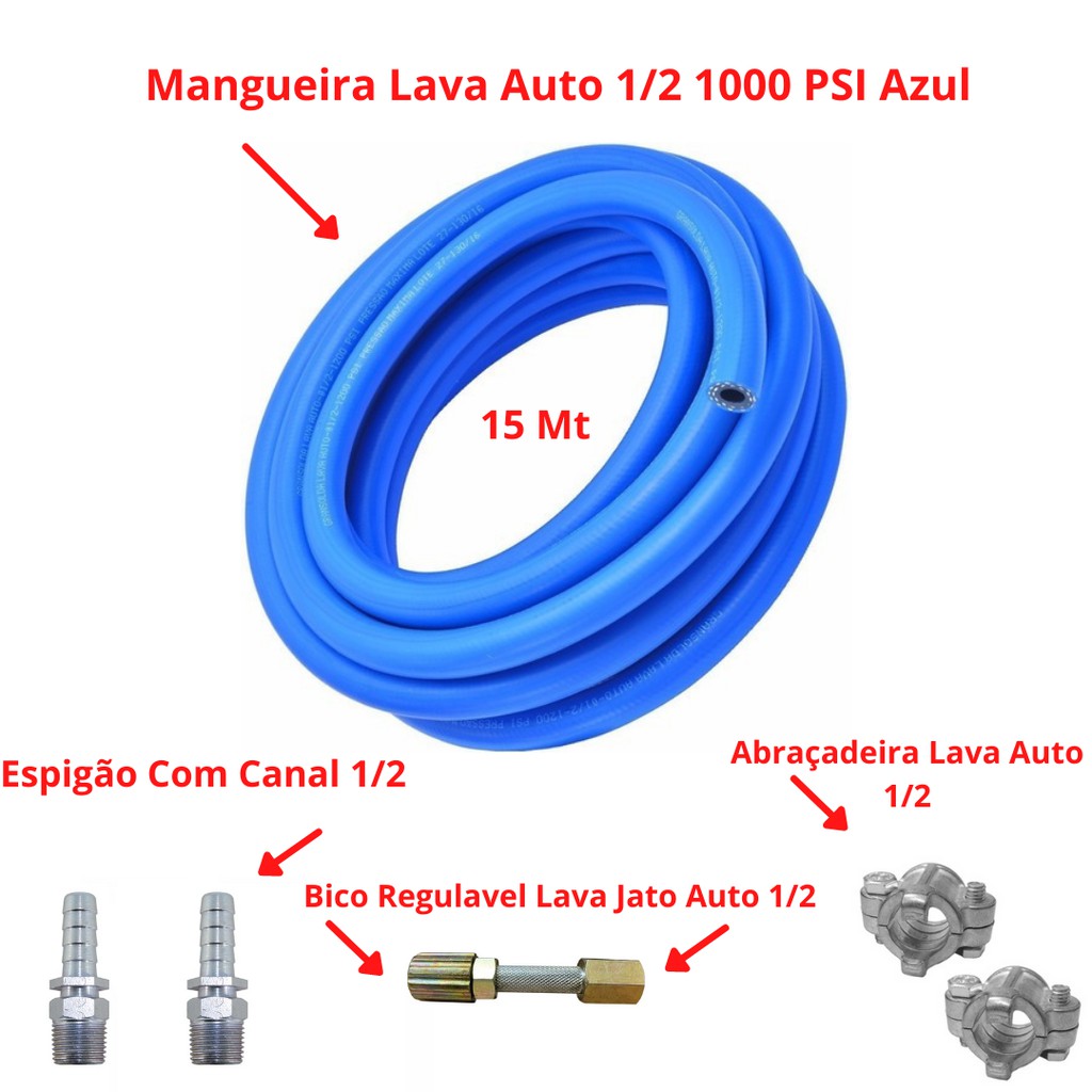 Kit Mangueira Lava Jato Azul Psi C Metros Shopee Brasil