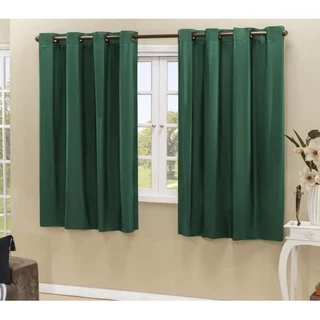 Cortina Blackout Pvc Corta 100 % A Luz 2,20m X 1,30m Cor Verde
