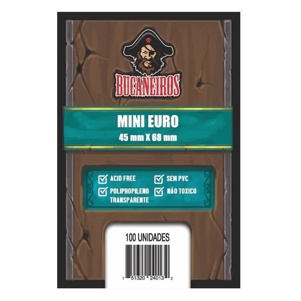 Sleeve Shield Bucaneiros Mini Euro 45 X 68 Mm