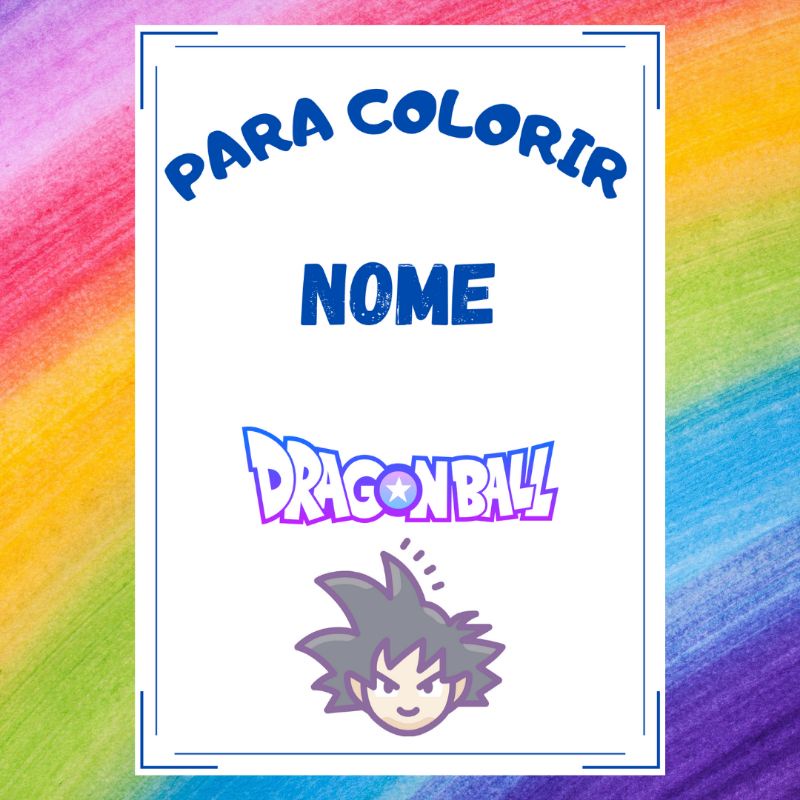 Apostila com desenhos para colorir Dragon ball Z/ pintar infantil