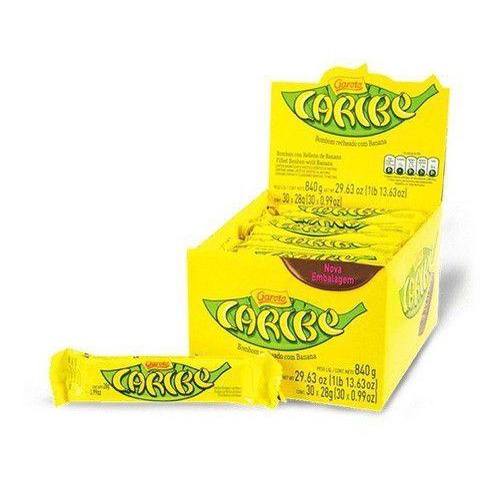 Chocolate Caribe Recheado De Banana Com 30 Unidades | Brasil