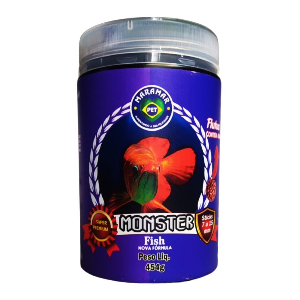 Ração Maramar Monster Fish 454 gramas C/alho | Shopee Brasil