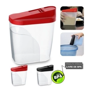 Pote De Mantimentos Cozinha Farinheiro E Açucareiro 1 litro Com Tampa De Plastico Uninjet